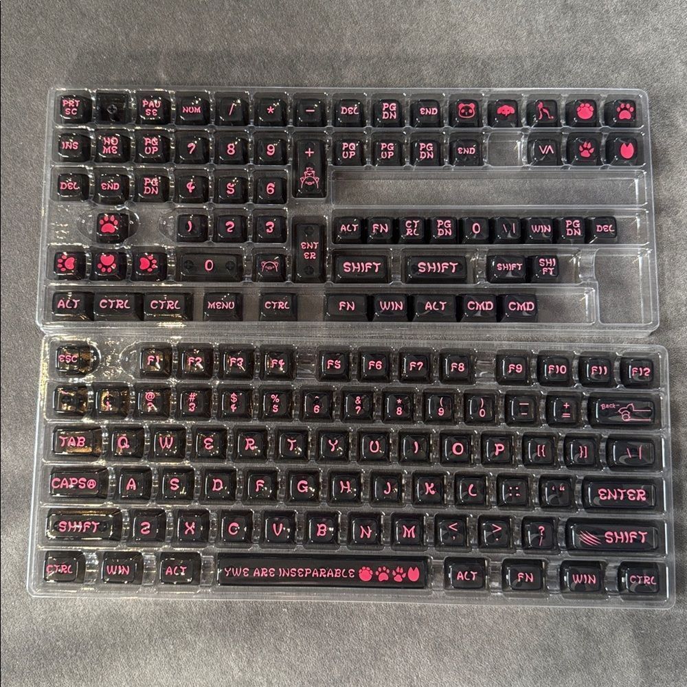 Coolkiller Animal World Theme Clear Keycap Set 142 Key Caps for Keyboards NEW